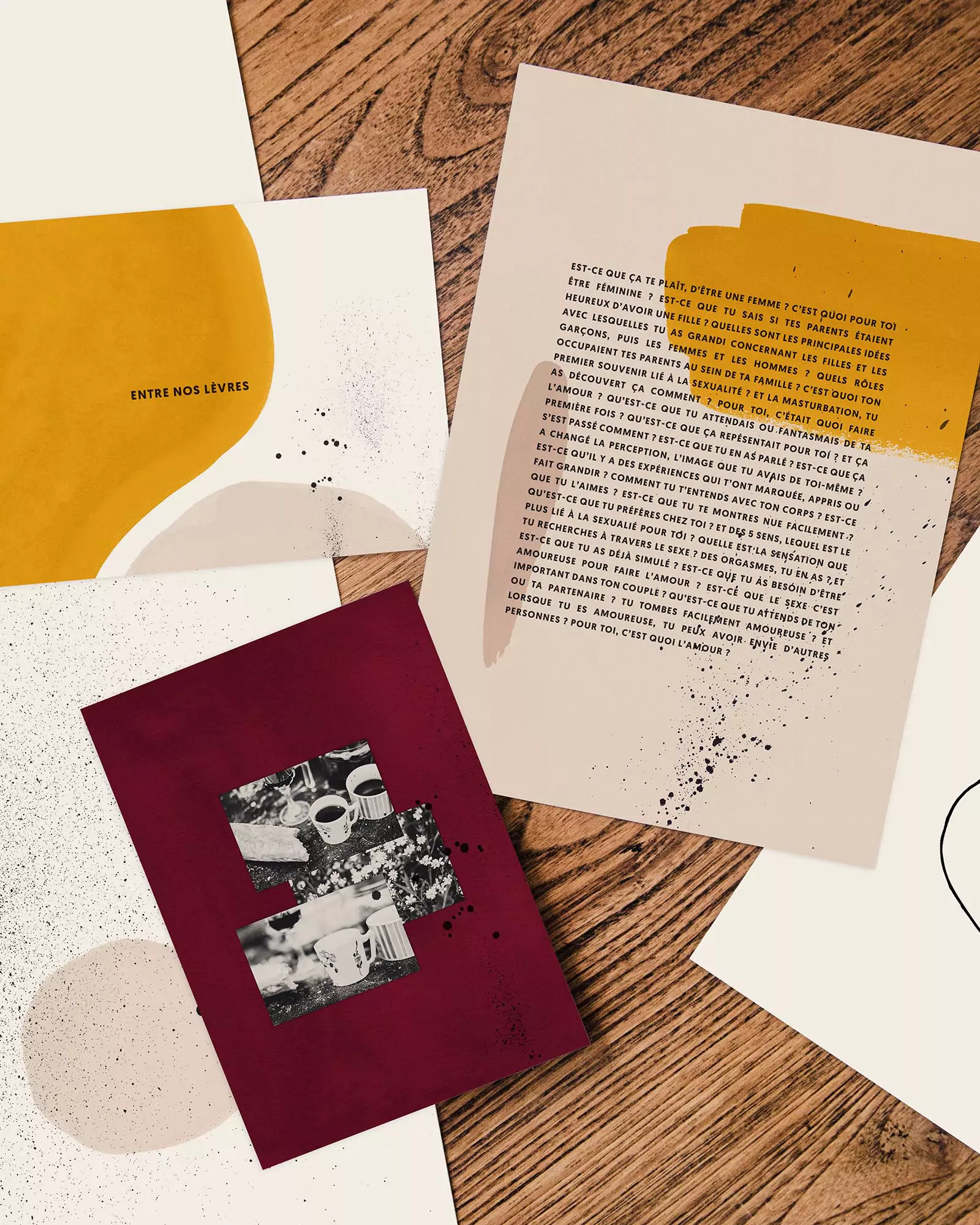 Cartes illustrées Entre nos lèvres